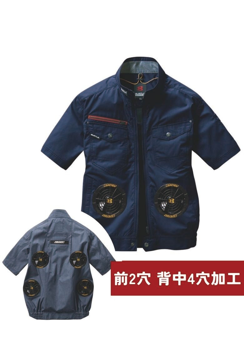 BURTLE 【AC7146】 SIZE 【L】 ネイビー 2着 バートル AC7146-B4F2 BURTLE エアークラフトブルゾン 前2穴＋