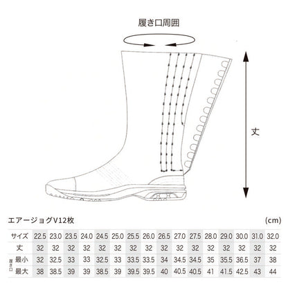 マルゴ エアージョグV 12枚コハゼ サイズ表