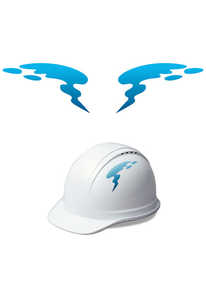 ヘルメット用ステッカー シールオプション  [D-10ブルー]