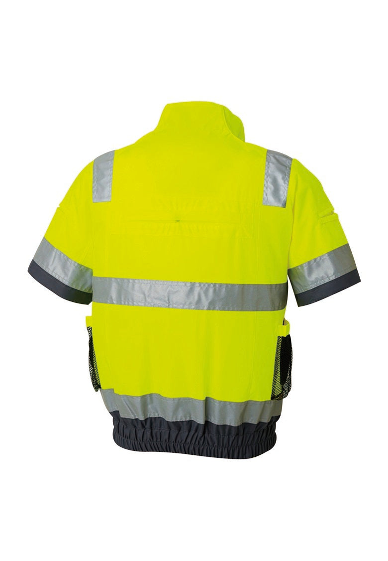 サンエス KF92520G 空調風神服(R) フルハーネス対応 Hi-Vis 高視認 半袖ブルゾン S～6L