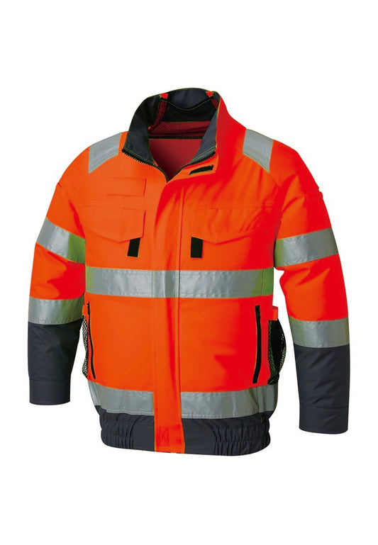 サンエス KF92521G 空調風神服(R) フルハーネス対応  高視認 Hi-Vis 長袖ブルゾン S～6L
