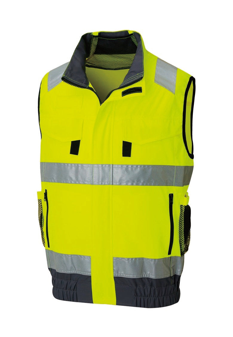 サンエス KF92522G 空調風神服(R) フルハーネス対応 高視認 Hi-Vis ベスト S～6L