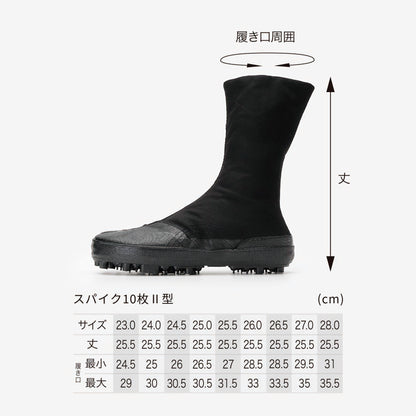 マルゴ スパイク10枚Ⅱ型 サイズ表