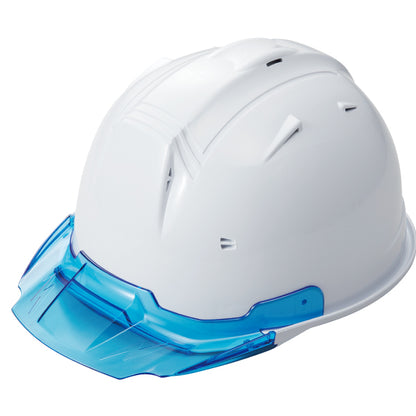 ヘルメット：白、バイザー：タイプBブルー（側面）