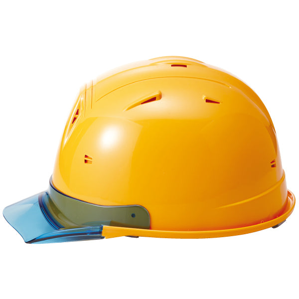 ヘルメット：黄、バイザー：タイプAブルー（側面）