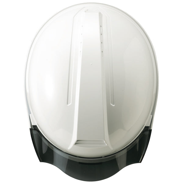 ヘルメット：白、バイザー：スモーク（上面形状）