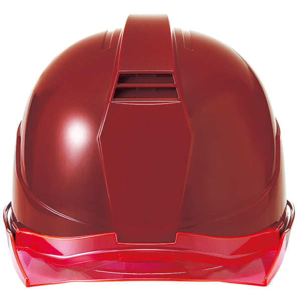 ヘルメット：L赤、バイザー：ピンク（前面）