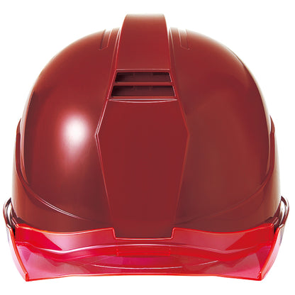 ヘルメット：L赤、バイザー：ピンク（前面）