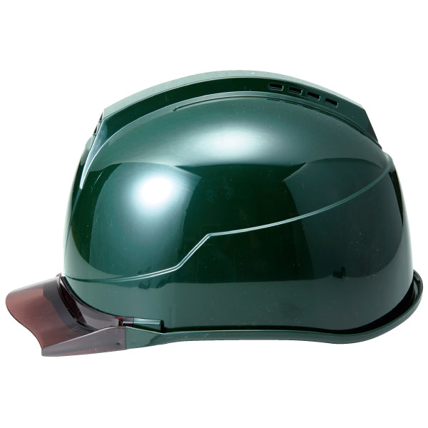 ヘルメット：Lグリーン、バイザー：ブラウン（側面）