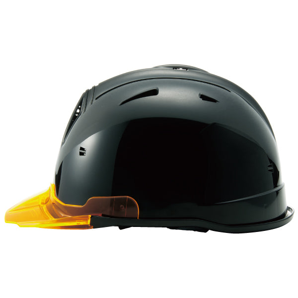 ヘルメット：L黒、バイザー：プレミアムオレンジ（側面）