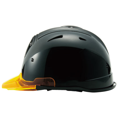 ヘルメット：L黒、バイザー：プレミアムオレンジ（側面）