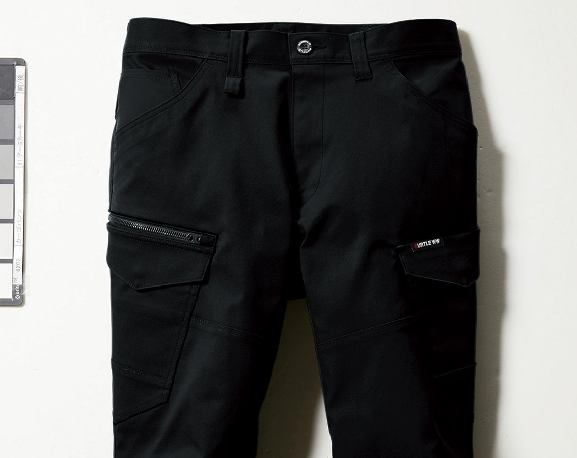 【股下100cmまで】バートル 6212 BURTLE 伸長率22% 帯電防止 JIS T8118適合 ストレッチカーゴパンツ【春夏用】【生地継ぎ足し加工代込み】