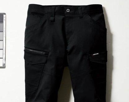 【股下100cmまで】バートル 6212 BURTLE 伸長率22% 帯電防止 JIS T8118適合 ストレッチカーゴパンツ【春夏用】【生地継ぎ足し加工代込み】