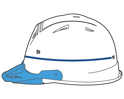ヘルメットラインテープ 5mm幅のイメージ図